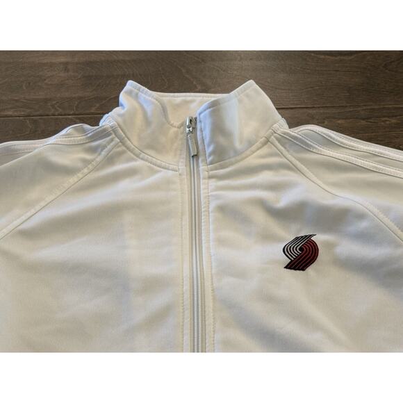 Adidas Women’s White NBA Portland Trailblazers Full Zip Track Jacket Size S - Picture 4 of 9